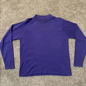 Vintage Kevo 3 Ply Silk Womens Size Medium Long‎ Sleeve Mock Neck Sweater Top